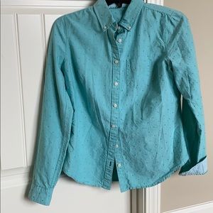 Polka dot button down